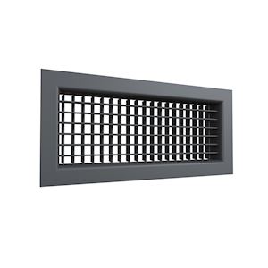  Grille double déflexion 400x150 Anthracite - 400x400px